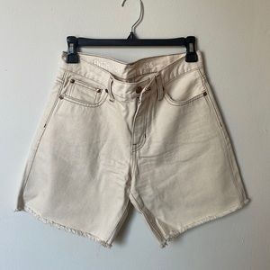 J.Crew Mid-Length Short in Ecru Denim